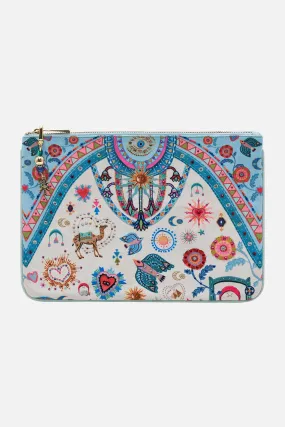 SMALL CANVAS CLUTCH LIVING IN COLOUR