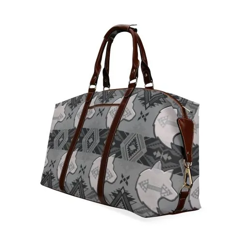 Sovereign Nation Gray with Wolf Classic Travel Bag