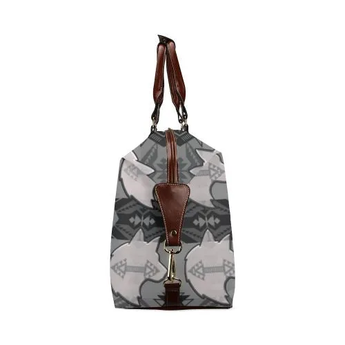 Sovereign Nation Gray with Wolf Classic Travel Bag