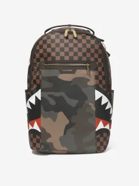 Sprayground Kids Sip Camo Accent DLXSV Backpack in Brown