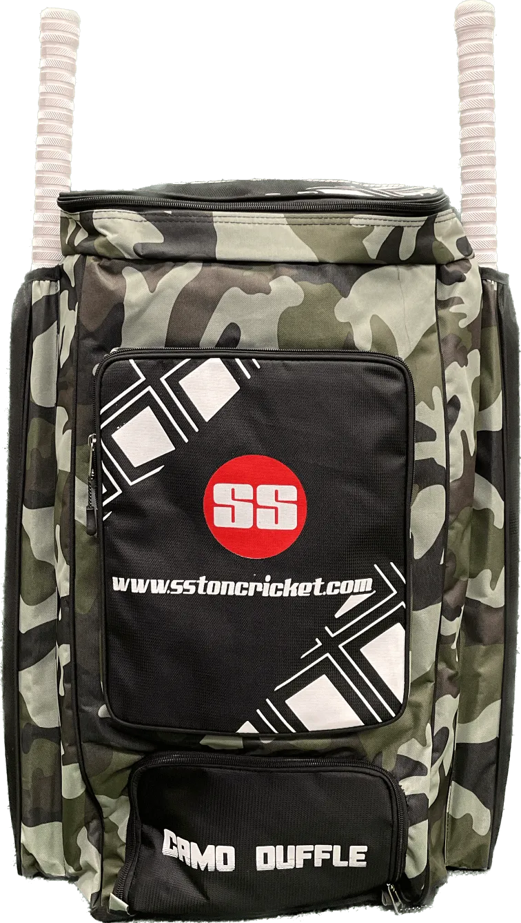 SS Camo Duffel Cricket Kit Bag - Green