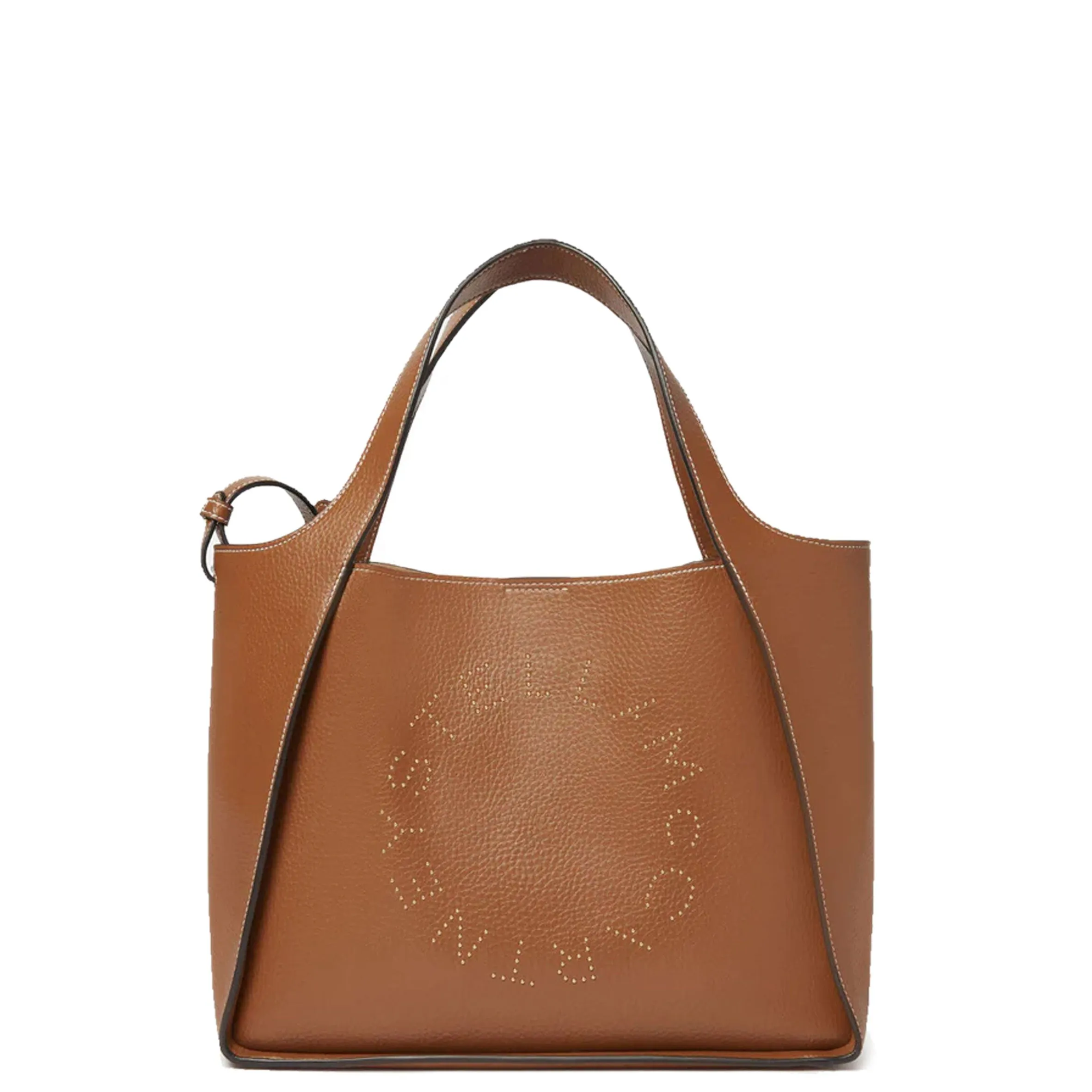 Stella Logo Tote C/B Grain Stud, Pecan