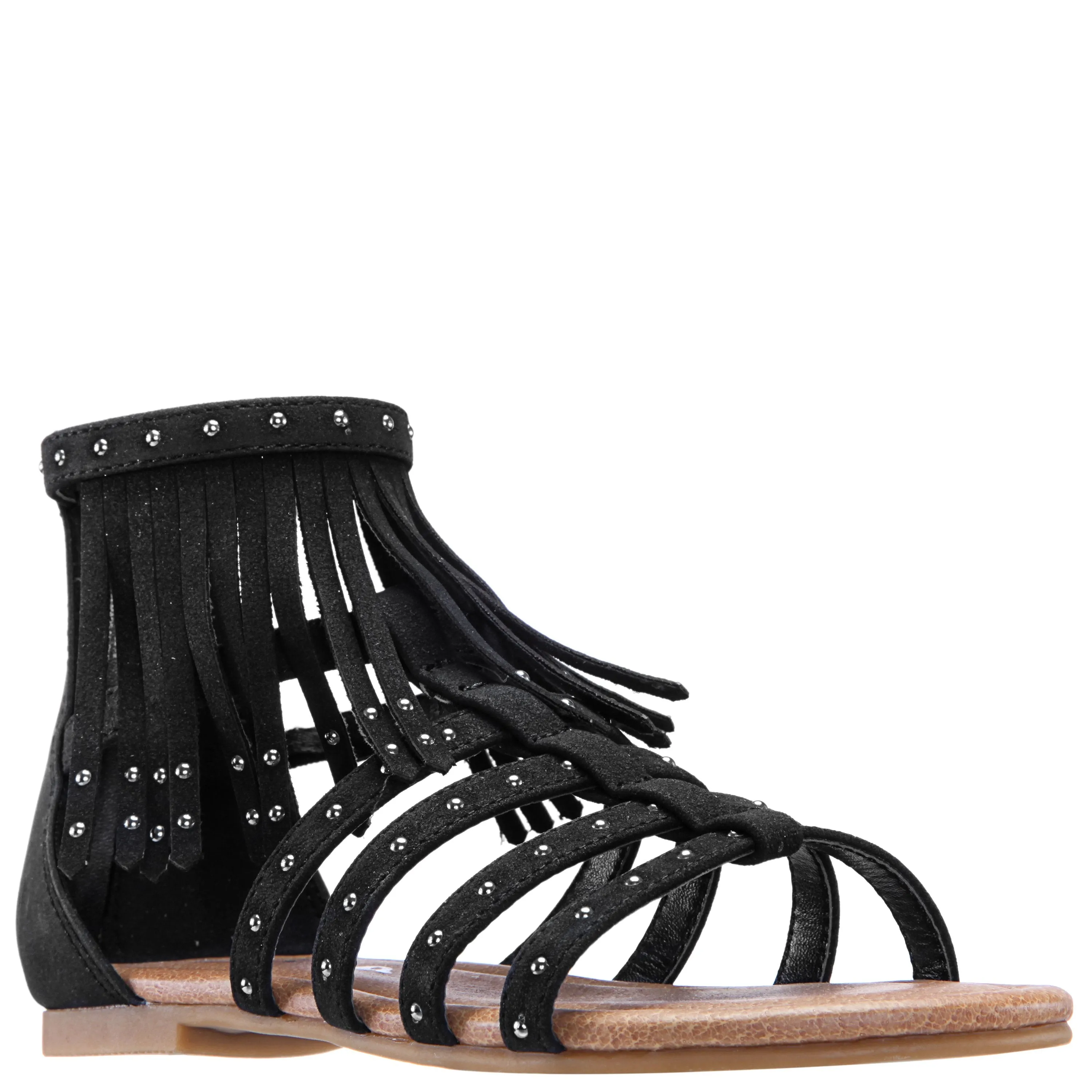 Studded Fringe Sandal