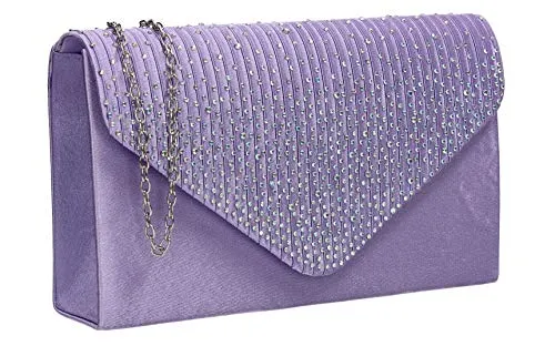 SWANKYSWANS Womens Abby Diamante Envelope Style Bag Clutch