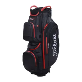 TITLEIST Cart 15 StaDry Cart Bag (Black/Black/Red)