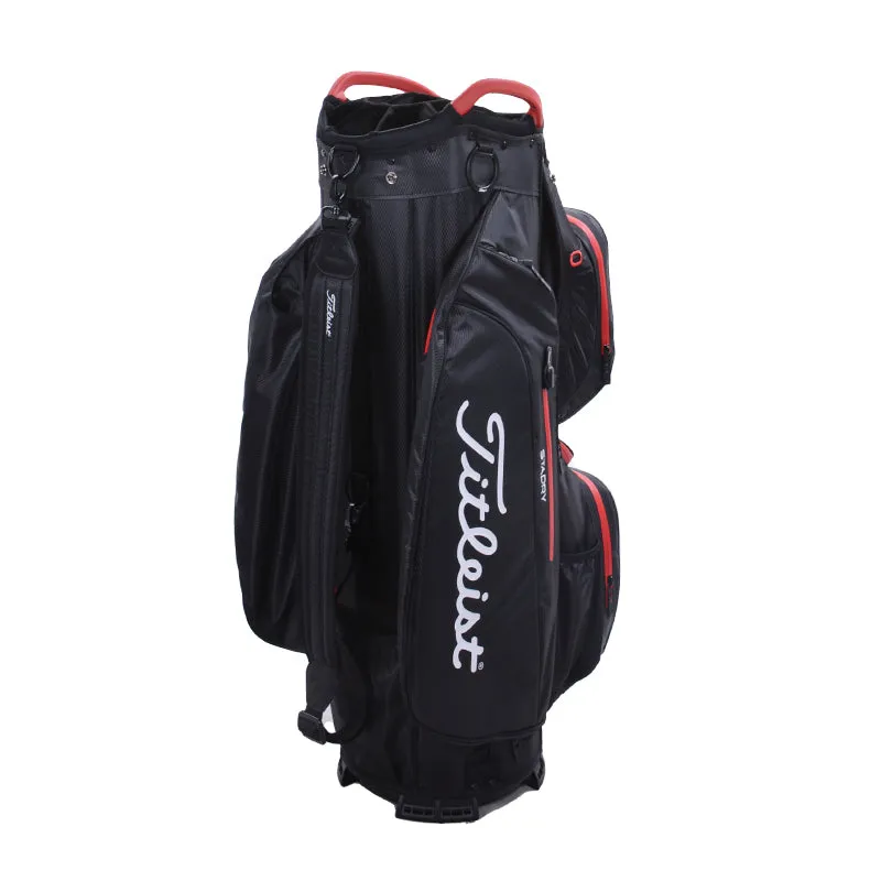 TITLEIST Cart 15 StaDry Cart Bag (Black/Black/Red)