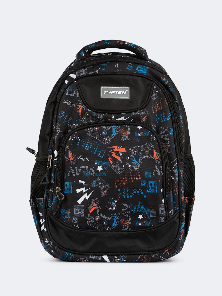 Topten Accessories The Ultimate Printed School Backpack Unisex Back To School Bag Blue