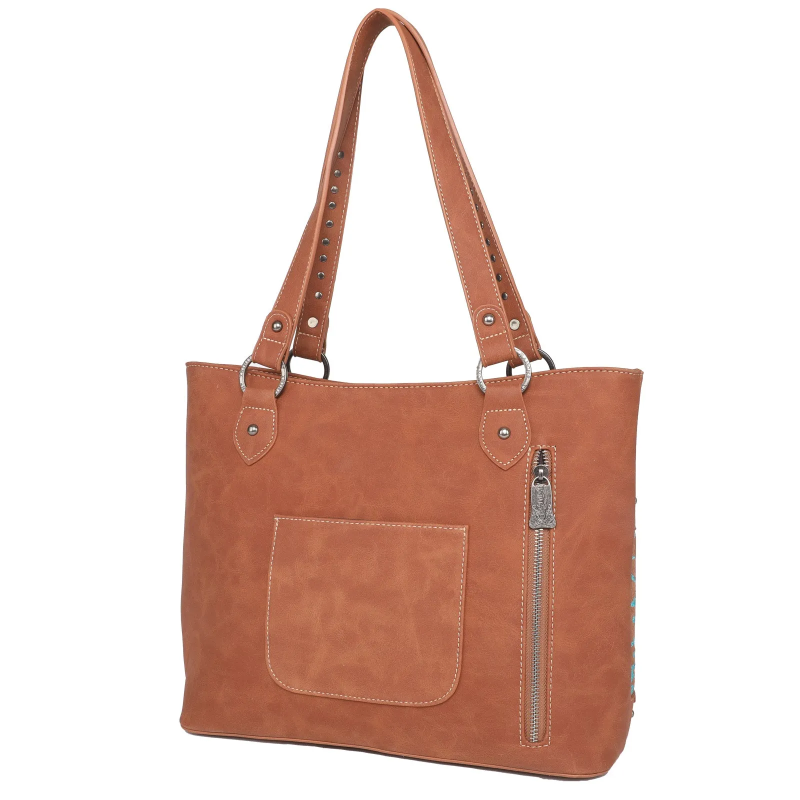 TR137G-8317 Trinity Ranch Hair On Cowhide Collection Concealed Carry Tote