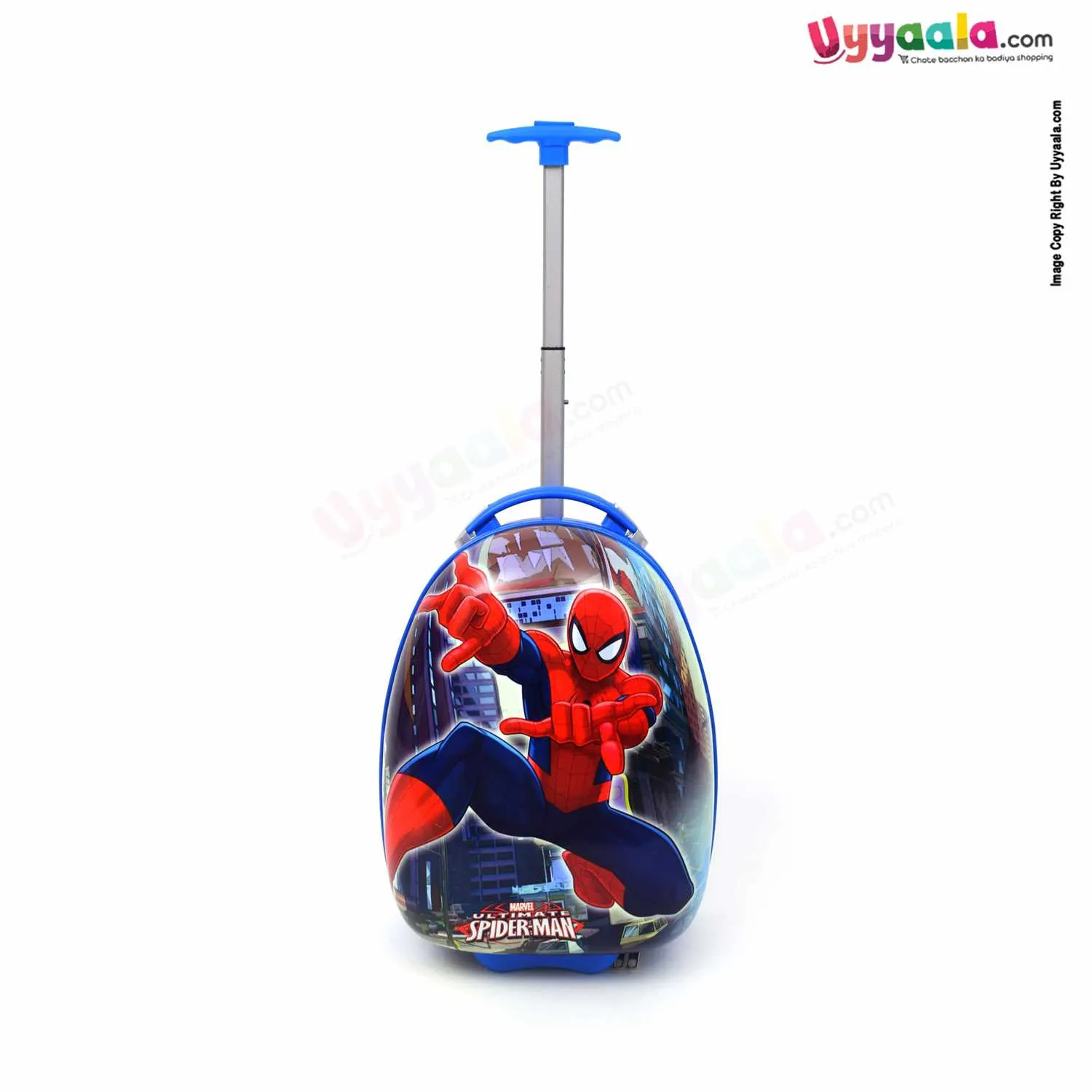 Travel Trolley Bag for Kids with Marvel Ultimate Spider Man Print 17 Inches - Blue