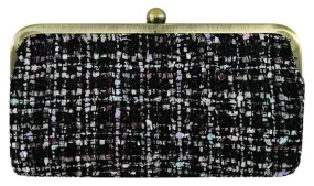 Tweed Kiss Lock Clutch