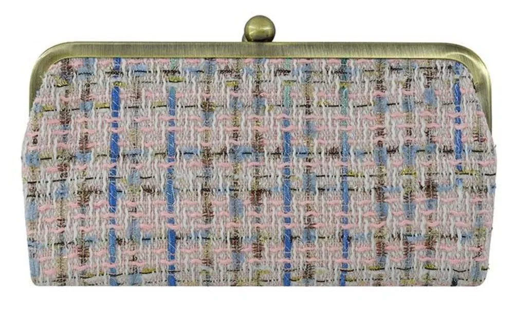 Tweed Kiss Lock Clutch