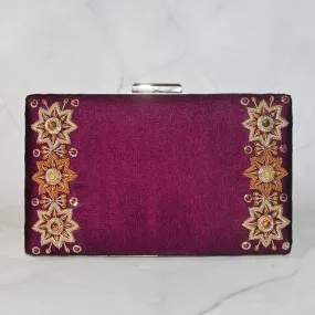 Versailles Bag in Burgundy Silk Velvet