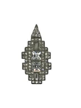 Vintage Art Deco Pendant with Crystals and Rhinestones