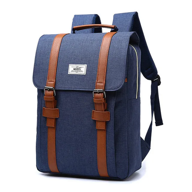 Vintage British Style Backpacks (blue)