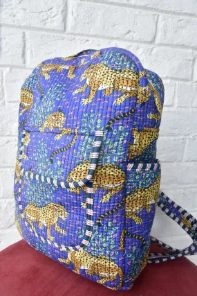 Violet Leopard Print Backpack