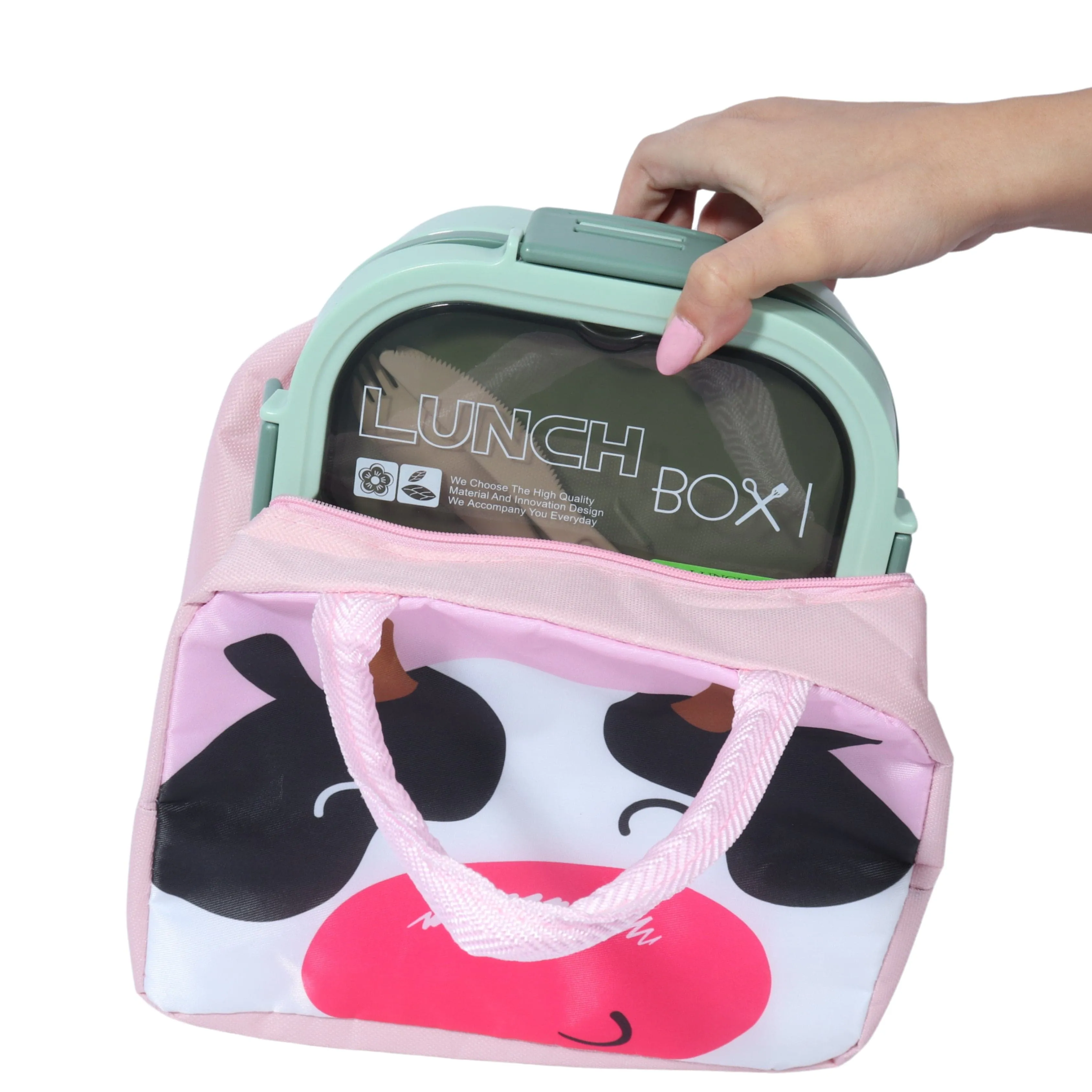 Water proof Cow print lunch bag