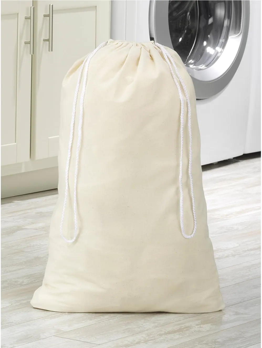 Whitmor Natural Cotton Laundry Bag – 50lb. Capacity