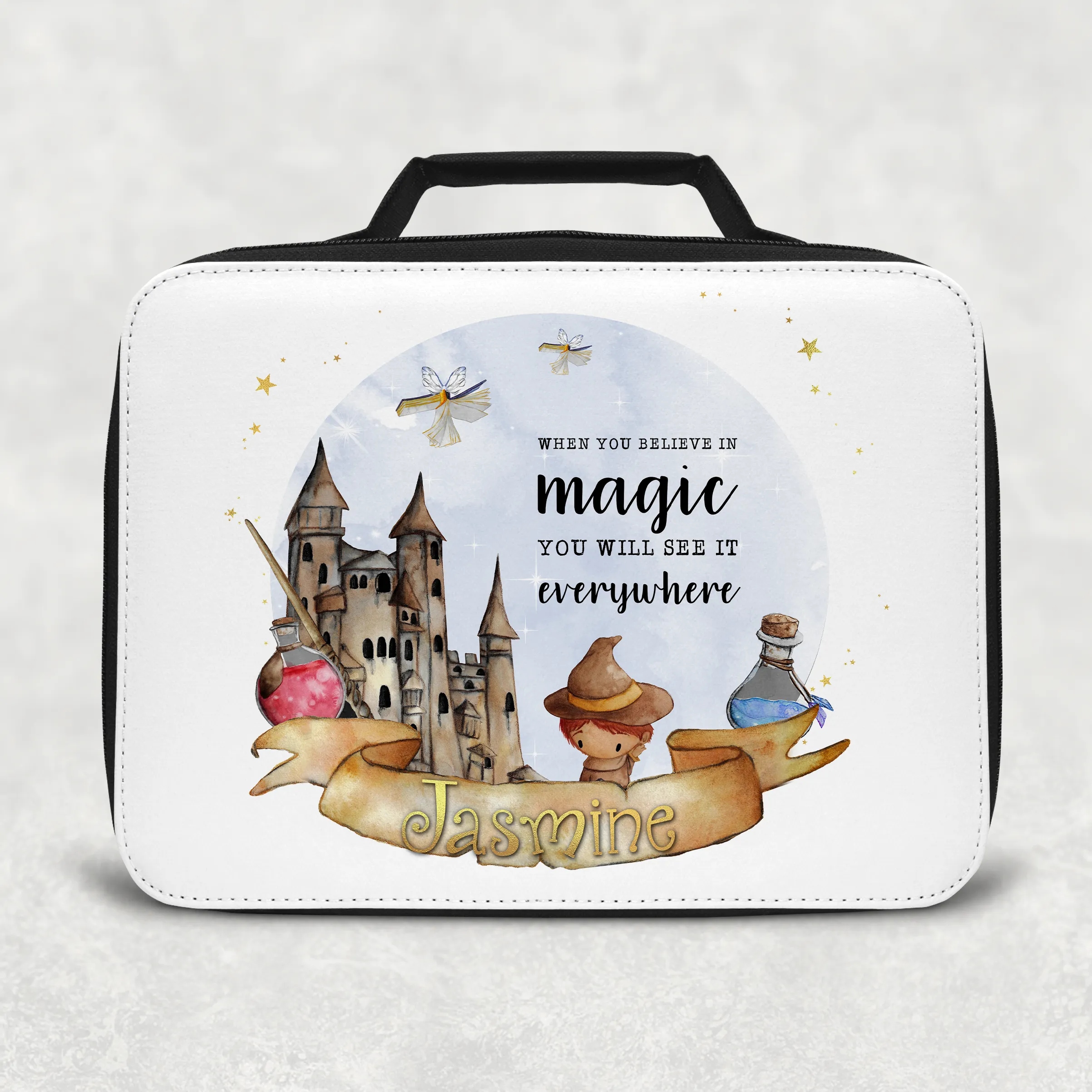 Wizard Believe in Magic Personalised Insulated Lunch Bag