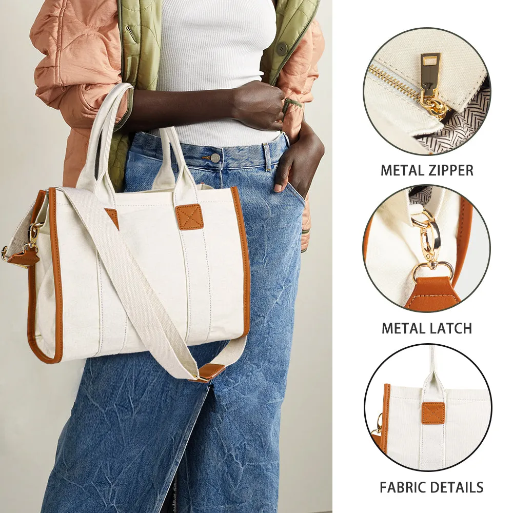 Women Canvas Tote Handbags Casual Shoulder Work Bag Crossbody