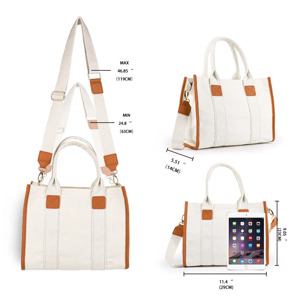 Women Canvas Tote Handbags Casual Shoulder Work Bag Crossbody