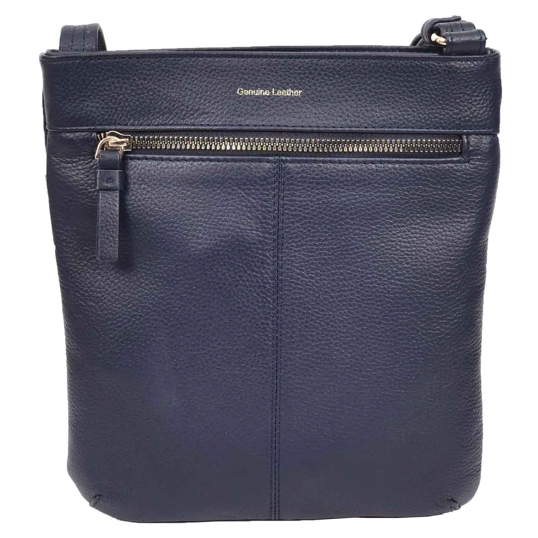 Womens Cross Body Sling Bag Leather Messenger HOL5 Navy