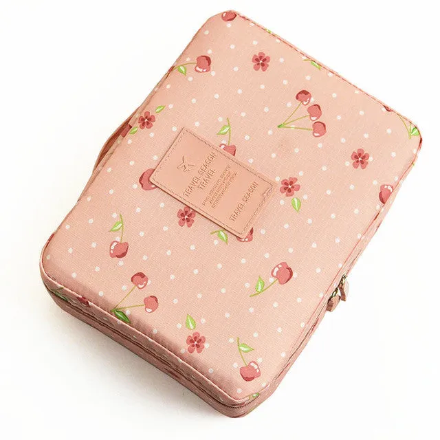 Women's Travel Organization Beauty cosmetic Make up Storage Cute Lady Wash Bags Handbag Pouch Accessories Supplies item Products