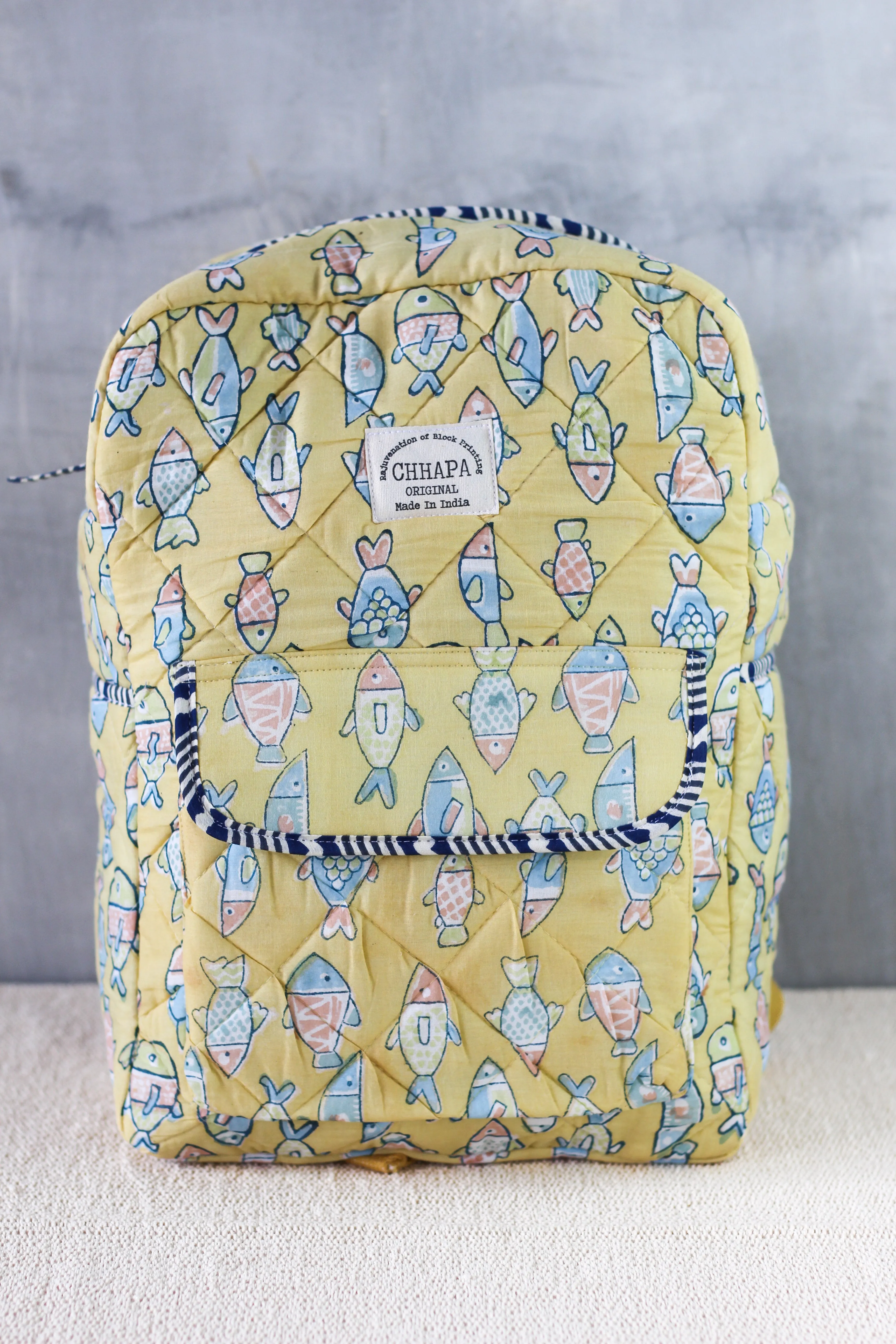 Yellow Fish Nappy Bag